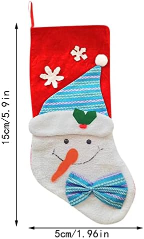 גרביים מיני לחג המולד 1 חבילה 4 עץ חג המולד גרב קישוט לקישוט שקית מתנה מחזיק סנטה שלג איש שלג.