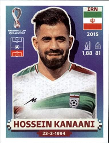 2022 PANINI גביע העולם מדבקת קטאר IRN7 HOSSEIN KANAANI GROUP B CARTER CARTER CARTER STICKER CARD