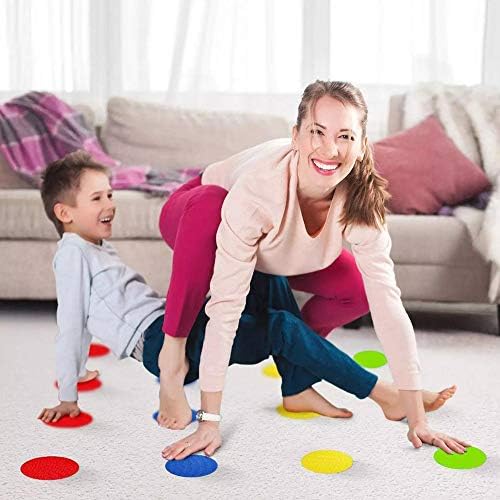 63 חתיכות סמני שטיחים, VSANNSZ 4 אינץ 'מעגלי שטיח קסמים נקודה למשחקי ילדים מרחקים חברתיים בכיתה וכו', 9 צבעים