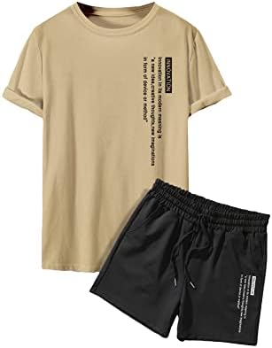 Gorglitter 2 Paite Meats תלבושות גרפיות מכנסיים קצרים קבעו מכנסיים קצרים עם שרוול קצר שרוול עם כיסים עם כיסים