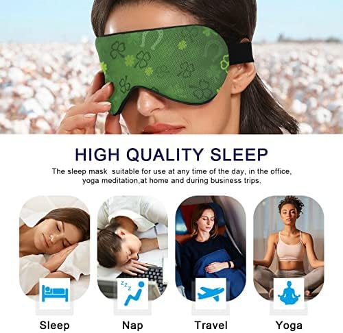מסכת עיניים שינה יוניסקס, ירוק-ירוק-פטריק לילה, מסיכת שינה נוחה שינה שינה כיסוי