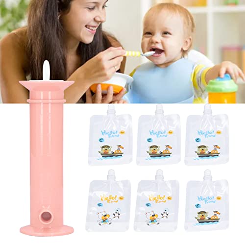 7 יחידות סט תינוק מזון פאוץ יצרנית לשימוש חוזר טהור צבע שקיות פעוט פירות לסחוט פירה מילוי לילדים