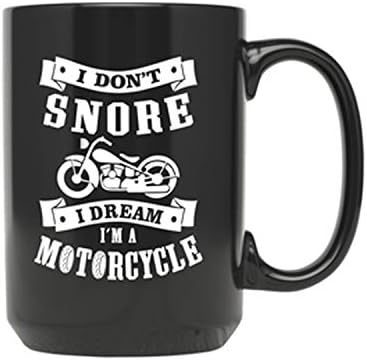 אני לא נוחר אני חולם אני אופנוע - 15 עוז דלוקס דו צדדי קפה תה ספל