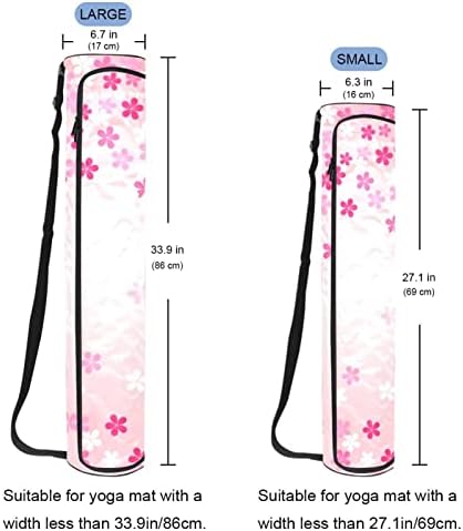 ורוד יפן דובדבן פריחת פרחי יוגה מחצלת תיק עם רצועת כתף יוגה מחצלת תיק חדר כושר תיק חוף תיק