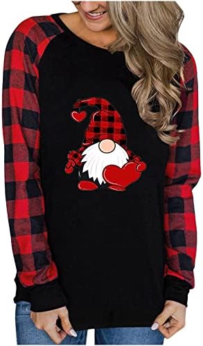 בנות חג אהבת חולצה סוודר חג טי חולצות ארוך שרוול אביב חולצות לנשים 2023 טרנדי