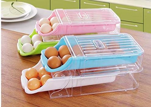 אנקוס 2018 מגירה-סגנון ביצים מחזיקי ביצת מיכל מגירת פלסטיק מקרר ביצת אחסון תיבת מקרה פלסטיק מזון מגש כחול ירוק לבן -