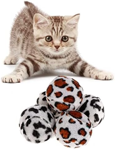 AYRSJCL PET צעצוע כדורי קטיפה 5 יחידות נמר משחק אינטראקטיבי משחק מצחיק כלב חתול חתלתול חתלתול צעצועים צועקים
