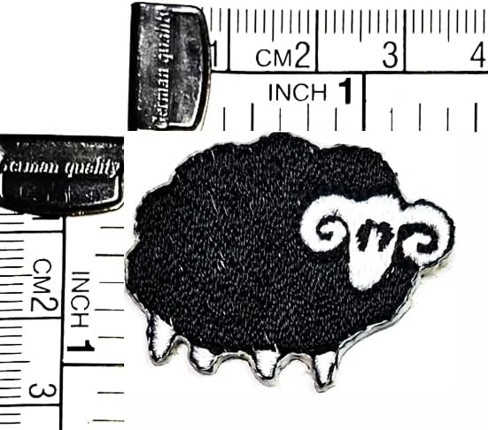 קלינפלוס מיני שחור כבשים קריקטורה תיקון חמוד בעלי החיים תיקוני רקום תיקוני להלביש ג ' ינס מעילי כובעי תרמילי תלבושות תפירת תיקון דקורטיבי