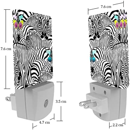 זברות לחבר לילה אור אוטומטי ניתן לעמעום הוביל לילה אורות, בהיר פנסי לילה לילדים חדר שינה אסלת מדרגות, 2 חבילה