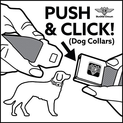 אבזם - למטה חגורת בטיחות אבזם כלב צווארון-ברוקלין ניו יורק-1.5 רחב-מתאים 16-23 צוואר-בינוני