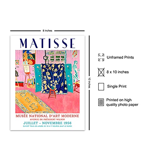 אסתטי מאטיס קיר אמנות ועיצוב - אמצע המאה הדפס פוסטר מינימליסטי מודרני - אמנות קיר גלריה - מתנות מופשטות לנשים - תמונות מוזיאון עכשווי - סלון חדר שינה - אנרי מאטיס