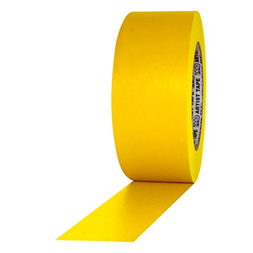 קלטת אמן פרוטאפים לוחית נייר להדפסה או קלטת קונסולה, אורך 60 yds x 2 רוחב, צהוב