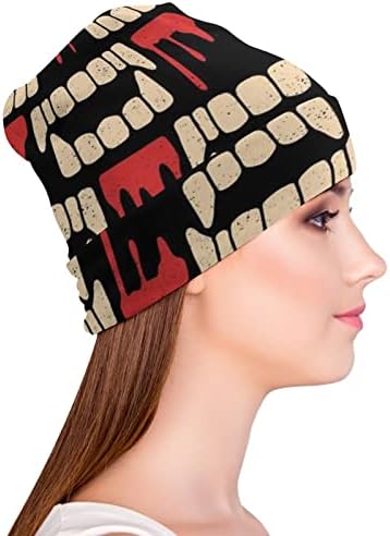 בייקוטואן ערפד שיניים הדפסת כפת כובעי גברים נשים עם עיצובים גולגולת כובע