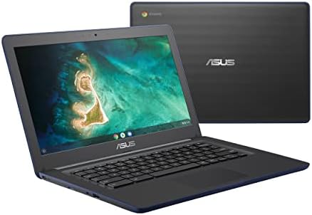ASUS Chromebook C403 מחוספס מחוספס ונייד עמיד בפני שפיכה, 14.0 HD, מעבד אינטל סלרון N3350, עמידות 4GB RAM, 32GB EMMC 810G עמידות, כחול כהה, Chrome OS, C403NA-WS42-BL