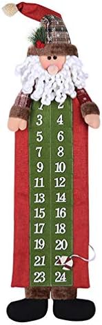 לוח השנה של חג המולד של הוליבנה 2021 חמוד 2. 95 רגל קיר סנטה אדוונט לוח שנה עם כיסים 3 ד הרגיש חג המולד ספירה לאחור לוח שנה תליית קישוטי חג המולד