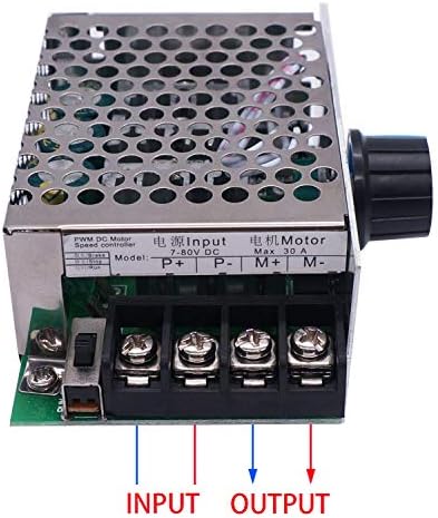 Weideer 7-80V PWM DC מתג בקר מהירות מנוע מתג 30A בקרת 12V 24V 36V 48V עם מברג ומסופי K-012