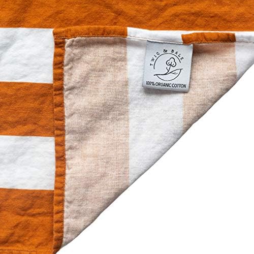 טוויג ובייל אוסטין טקסס שמיכה לתינוקות כותנה אורגנית מוסלין שמיכה - 47 x 43 - מתנה לתינוק של טקסס לבנים אוהדי בנות של UT מקבלות שמיכות
