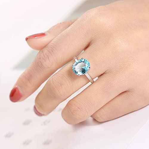 2023 חדש אירוסין כחול או נשים של יום נישואים טבעת אופנה זירקון עגול טבעת בצורת טבעות חמוד זוגות טבעות