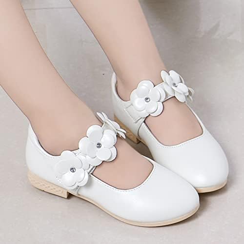 ילדי נעלי עור לבן נעלי בנות נסיכת נעליים אחת נעלי ביצועים פעוט נעלי טניס