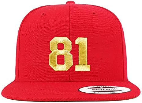 חנות הלבשה אופנתית מספר 81 חוט זהב שטוח שטר סנאפבק כובע בייסבול