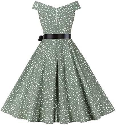 שמלת קוקטייל וינטג 'של נשים משנות החמישים רטרו קוקטייל רטרו קוקטייל ללא שרוולים שמלת מסיבות נדנדה נשים שמלות מזדמנים עסקיות