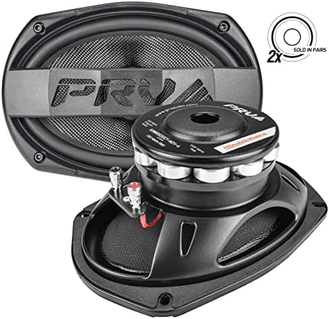 PRV AUDIO 2X 69MR500CF-NDY-4 6X9 רמקול בינוני 500 וואט 4 אוהם סיבי פחמן ניאודימיון עמיד מים עמיד למים לאודיו לסירה UTV 4 גלגלים