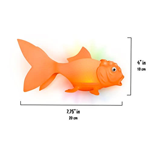 אמיתי פרד קוי צעצוע אור-עד אמבטיה דג זהב, כתום