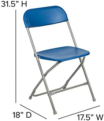 פלאש ריהוט הרקולס הרקולס סדרת פלסטיק מתקפל כיסא-כחול-10 מארז 650 ק ג משקל קיבולת נוח אירוע כיסא-קל משקל מתקפל כיסא