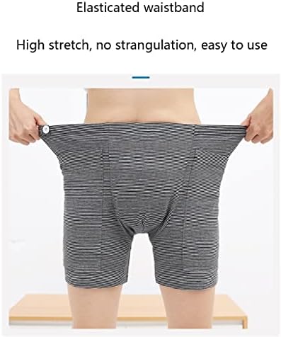 שתן תיק מכנסיים כפול כיס עיצוב כותנה בריחת תחתוני עבור שליטה אנשים כדי למנוע נבוך
