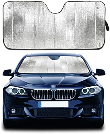 גוון שמש של השמשה הקדמית של AJXN למכונית מעבה דו צדדי זמין UV רפלקטור אוטומטי חלון קדמי חלון שמש מגן מגן מגן ושמור על הרכב הקריר מכסף קריר