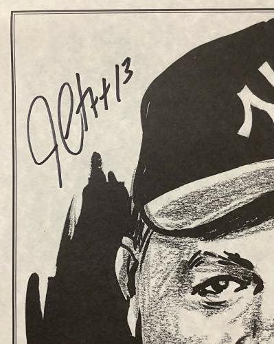 ג'ים ליריץ חתום על חדשות יומיות 1999 WS Bill Gallo Art Ny Yankees Auto JSA - Artoggmed MLB Art